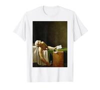 Jacques-Louis Davids The Death of Marat T-Shirt, Men, White, 3X-Large