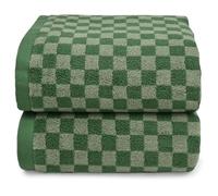 Jacquotha Luxury Bath Towels for Bathroom Green Checkered (54x28 Inches) - Cotton Soft Absorbent Shower Towels 2 Pack Daily Use Lightweigt, Quick Dry, Decorative Funny Gifts St Patricks Day Decor