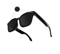 Jacuate AI Smart Camera Glasses 1080P HD - Bluetooth Video Recording Glasses with Voice Control, Wearable Sport Camera Eyeglasses for Driving, Hiking, Outdoor & Open on Computer-Black