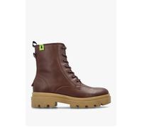 Jacy Chocolate Leather Lace Up Ankle Boots - Brown Suede / 39