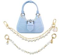 Jaczora 2 PCS Bling pearl Phone Charm,Pearl Love Bracelet Wrist Strap,Phone Wrist Strap Lanyard Anti Lost for Women Girls