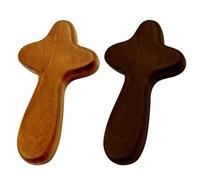 Jaczora 2PCS 10CM Handmade Wooden Cross,Handheld Mini Crossm,Comfort Confirmation Catholic Christian Cross Gifts for Religious Christian Prayer Keepsake Men & Women