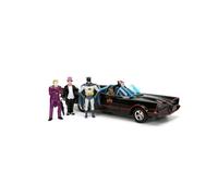 DC Comics 1:24 Classic TV Series Batman Batmobile Die-Cast Car & 2.75" Batman, Robin, Penguin, & The Joker Figures