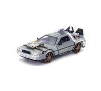 JADA 34996 - 1/24 Delorean Back To The Future TIME MACHINE W/LIGHT (RAIL