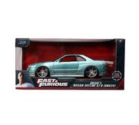 Jada 1:24 Fast & Furious - Brian's Nissan Skyline GT-R R34 Diecast Car - 32608