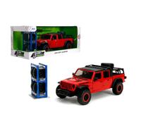 Jada Just Trucks 1:24 2020 Jeep Gladiator Die-Cast Car & Tire Rack, Toys for Kids and Adults(Red)