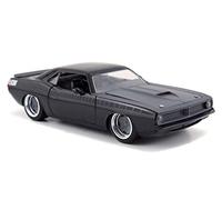 Jada 253203031 1:24 Letty's 1970 Plymouth Barracuda-Grey, Matte Black
