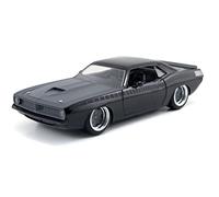 Jada 253203031 1:24 Letty's 1970 Plymouth Barracuda-Grey, Matte Black