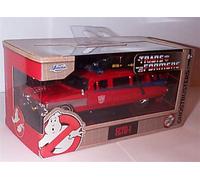 Jada 1:32 Ghostbusters X Transformers - ECTO-1 W/Optimus Prime Graphics 35862