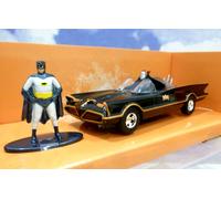JADA 1/43 DIECAST CLASSIC BATMAN TV SERIES 1966 BATMOBILE & BATMAN FIGURE 31703