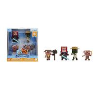 Jada 2.5" Metalfigs Minecraft Legends 4 Pack - (Hero Ranger, Zombie Villager, Piglin Grunter, Piglin Runt) - Diecast Figures for Fans & Collectors