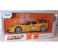 Jada 2005 Chevy Corvette C6-R #4 Yellow Racing car 1:24 scale diecast model
