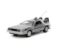 Return A Future 1 Delorean Time Machine With Lights 1:24 Model Jada Toys