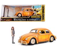 JADA 30114 - 1/24 VOLKSWAGEN BEETLE TRANSFORMERS BUMBLEBEE WITH CHARLIE FIGURE