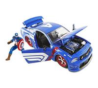 Jada 31187 2006 Ford Mustang GT With Captain America Figure 1:24 Scale
