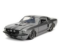 1967 Ford Mustang Shelby GT500 Gray Metallic with Black Stripes Bigtime Muscle Series 1/24 Diecast Model Car by Jada