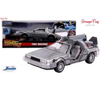 Official Back To The Future BTTF 2 1989 DeLorean Time Machine 1/24 Scale Jada Toys Figure