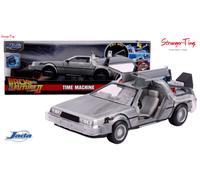 Official Back To The Future BTTF 2 1989 DeLorean Time Machine 1/24 Scale Jada Toys Figure
