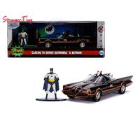 1966 Batmobile with Diecast Batman Figurine Batman (1966-1968) Classic TV Series DC Comics Hollywood Rides Series 1/32 Diecast Model Car by Jada 31703