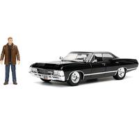 Jada 32250 Supernatural 1967 Impala SS Sport Sedan With Dean Winchester Figure 1:24 Scale Diecast Model Car