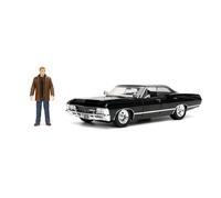 Jada 32250 Supernatural 1967 Impala SS Sport Sedan With Dean Winchester Figure 1:24 Scale Diecast Model Car