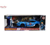 Jada Robotech 1:24 2020 Toyota Supra Die-cast Car w/ 2.75" Max Sterling Figure, Toys for Kids and Adults