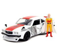 JADA 33688 MINIATURE MAZDA RX-3 W/ONE PUNCH MAN FIGURE BI-COLOR 1/24