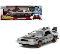 JADA 34996 - 1/24 Delorean Back To The Future TIME MACHINE W/LIGHT (RAIL