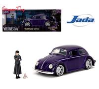 JADA 35131 - 1/24 HOLLYWOOD RIDES VW BEETLE 1959 WITH WEDNESDAY ADDAMS AND THING