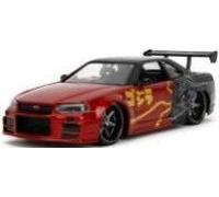 Jada Godzilla 1:24 Die Cast 2002 Nissan Skyline GT-R (R34)