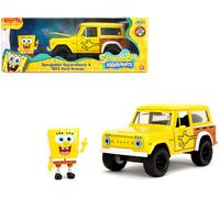 Jada Toys Collectible Car 1972 Ford Bronco 1:24 SpongeBob Figure – Opening doors, bonnet & trunk