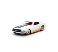 Jada 36394 Romans Ford Mustang White with Black Stripes & Red Interior Dirty Version Fast & Furious Movie Fast & Furious 25th Anniversary Series 1-32 Scale Diecast Model Car