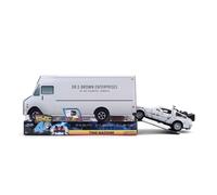 JADA 36848: BACK TO THE FUTURE 1:32 DELOREAN (FROST VERSION) WITH TRUCK BOX
