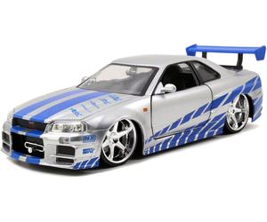 Jada Academy Fast & Furious 2002 Nissan Skyline GT-R R34 1/24 Scale Model