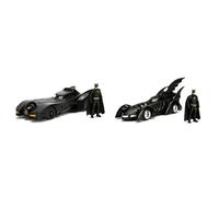 Jada BATMAN 1989 BATMOBILE 1:24 SCALE DIE-CAST REPLICA & BATMAN 1995 BATMOBILE 1:24 SCALE DIE-CAST REPLICA
