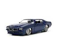 Jada Big Time Muscle 1:24 1971Pontiac GTO Die-cast Car Dark Blue, Toys for Kids and Adults