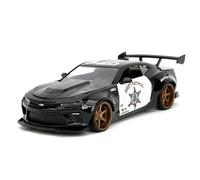 Jada Big Time Muscle 1:24 2016 Chevy Camaro SS Widebody Die-Cast Car, Toys for Kids and Adults(Drift Patrol Police)