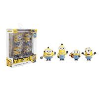 Jada Despicable Me Minions Metalfigs 4-Pack - Stuart, Kevin, Otto, Bob - Collectible 2.5" Metal Figures, Wave 1