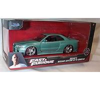 jada FAST & FURI0US Brians NI'SS'AN Skyline GT-R car 1:24 scale diecast model