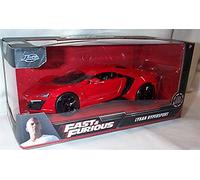 jada FAST & FURI0US red lykan hypersport car 1:24 scale diecast model