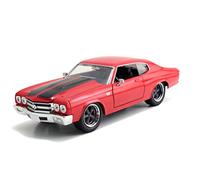 Jada Toys 253203009 Fast & Furious Dom's Chevy Chevelle SS 1970 Die-cast Toy Car, Opening Doors, Boot & Bonnet, Scale 1:24, Red