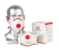 JADA FFP3 Face Mask Cup Shape (Box of 10) One Size suitable for Construction, DIY, Industrial, Sanding, dust protection 99 Percent particle filtration Conforms and Complies to EN 149