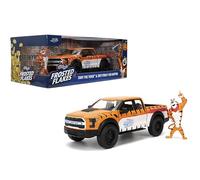 Jada Ford F150 Raptor Truck 2017 with Frosted Flakes Kellogg's Tony the Tiger Die-Cast Car Figure, 1:24 Collection, Opening Doors, Rubber Tyres Ages 8+ (Orange