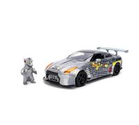 Jada GODZILLA MECHAGODZILLA 2009 NISSAN GT-R W/FIG 1:24 scale model vehicle to collect, play and display, suitable for gift, party favors, Christmas and birthdays