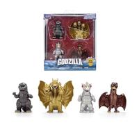 Jada Godzilla Metalfigs 4-Pack Toho Monsters Collectible Figures 2.5-Inch Scale - Godzilla, Mechagodzilla, Ghidorah, Rodan Toys
