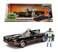 DC Comics - Batman 1966 TV Series Classic Batmobile Metals Die-cast Toy Car with Batman Die-cast Figure (Black/Orange) shop4world.com