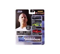 Jada JAN31123 Nano Fast and Furious #1 3 Car Set, Multi