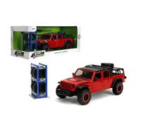 Jada Just Trucks 1:24 2020 Jeep Gladiator Die-Cast Car & Tire Rack, Toys for Kids and Adults(Red)