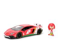 Jada KNUCKLES LAMBORGHINI AVENTADOR W/KNUCKLES 1:24 scale model vehicle to collect, play and display, suitable for gift, party favors, Christmas and birthdays