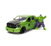 Jada Marvel 1:24 Dodge Ram 1500 Die-Cast Car & 2.75" Incredible Hulk Figure, Toys for Kids and Adults